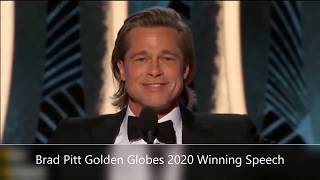 Brad Pitt Golden Globes 2020 Winning Speech [upl. by Margie502]