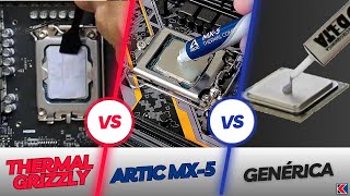 Comparativa de PASTAS TÉRMICAS Thermal Grizzly vs Arctic MX 5 vs Genérica  ¿Cuál es la mejor [upl. by Haroved]