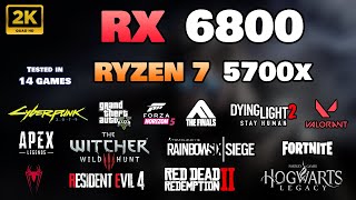 RX 6800  Ryzen 7 5700x  Test in 14 Games  1440p  All Settings Tested [upl. by Ahsiugal]