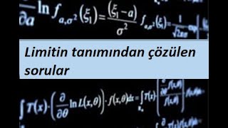 6 Limitin tanımından çözülen sorular Limit ve Süreklilik Calculus 1 [upl. by Kerri35]