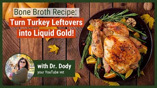 Turkey Bone Broth Recipe for Dogs and Cats  Dont Toss Those Turkey Bones [upl. by Stephana]