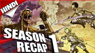 Attack On Titan Season 1 Recap  Hindi [upl. by Glynas]