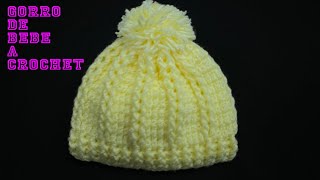 PASO A PASO PARA TEJER GORRO PARA BEBE [upl. by Aerdied]