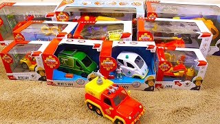 Feuerwehrmann Sam Spielzeugautos alle Fahrzeuge der Pontypandy Feuerwehr Feuerwehrautos Unboxing [upl. by Rucker]