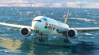 SKILLS Aeroplane Landing Alitalia Etihad Expo Boeing 777 Landing at Gibraltar Airport [upl. by Ariadne]