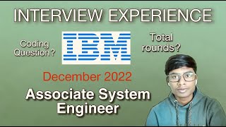 IBM  Associate System Engineer  IBM Interview Experience [upl. by Nodnelg]