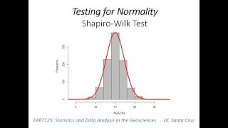 ShapiroWilk test see description for updated video [upl. by Ytram]