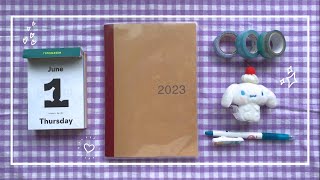 🔖 MUJI MONTHLY PLANNER SET UP JUNE 2023  Michangrecords [upl. by Kevon]