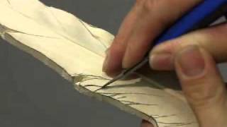 How to carve a pheasant feather [upl. by Emmalynn]