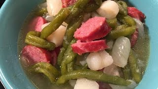 German Style Midwestern Sausage Potato and Green Bean Supper [upl. by Dranal]