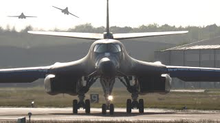 More B1 bombers arrive in Europe after being flanked by Russian fighters 🇺🇸 ✈️ 🇷🇺 [upl. by Ecneralc]