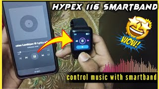 How To Use Music From Smartband Fitpro App Hypex 116 smartband [upl. by Anehsuc492]