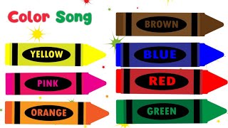 Colors Names Song  Fun Learning Colors for Toddlers  Preschool Learning Video [upl. by Elrak]