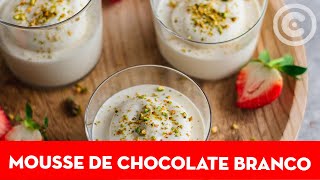 Como fazer Mousse de Chocolate Branco  Sobremesa [upl. by Yrrehs]