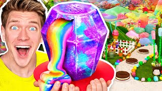 10000 Pounds of Candy Turned Into Candyland  DIY Art Challenge in Real Life for 24 Hours [upl. by Oironoh]