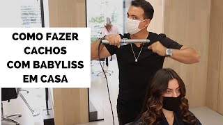 COMO FAZER CACHOS COM BABYLISS EM CASA [upl. by Sihunn764]