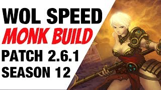 Patch 261 WOL Speed Monk Build Season 12 Diablo 3 [upl. by Lucia]