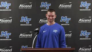 MTSU Football Weekly Press Conference 111323 [upl. by Anerroc952]