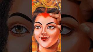 Maa Durga Acrylic Painting 🙏🏻  shorts maa durga durgamaa acrylic painting [upl. by Ahseirej]