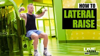 How To Do A SEATED MACHINE LATERAL RAISE  Exercise Demonstration Video and Guide [upl. by Sheelagh]