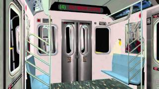 OpenBVE ►R142R142A  4 Subway Train  To New Lots◀ [upl. by Zadoc7]