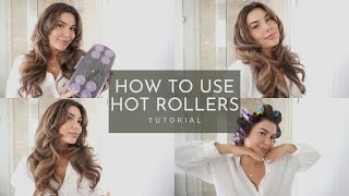 HOW TO USE HOT ROLLERS Conair Hot Rollers Tutorial for bouncy curls [upl. by Pennington]