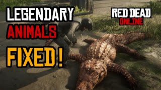 Legendary animal spawns FIXED with todays red dead online patch [upl. by Allemac]