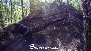 Altare piramidale doppia vasca e scala invisibile altra tappa rituale nel Bosco Sacro di Bomarzo [upl. by Olegnaed]