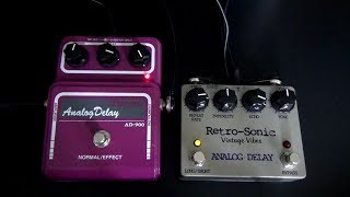 Maxon AD 900 vs Retro Sonic Analog Delay Comparison [upl. by Byrom304]