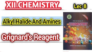 Grignards Reagent lec 8  Alkyl halide and amine class 12 [upl. by Haney]