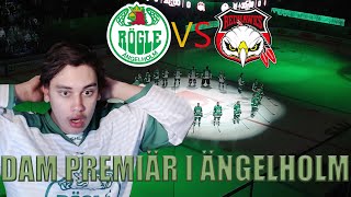 Rögle spelar sin första Dam hockeymatch någonsin och slår publikrekord Rögle BK VS Malmö Redhawks [upl. by Annaiv]