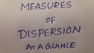 Measures of Dispersion at a glance  BSc Statistics [upl. by Robyn341]