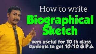 How to write BIOGRAPHICAL SKETCH in ENGLISH [upl. by Aurelius]