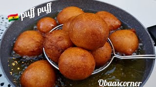 HOW TO MAKE AUTHENTIC GHANA BOFROTPUFF PUFF TOOGBEI RECIPE EASY SIMPLE BUT DELICIOUS RECIPE 😋 [upl. by Llehcam606]