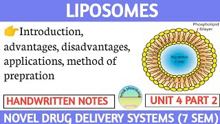 Liposomes drug delivery systems  NDDS  7 semester [upl. by Harad]