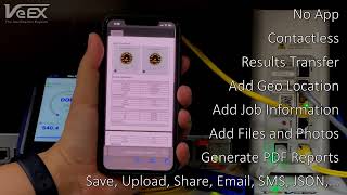 VeEX NoApp® Wireless Test Results Transfer via NFC [upl. by Etteve]