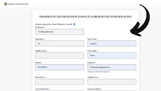 PCI MPharm Students Registration Process for Central Pharmacist  PCI Pharmacist Registration 2024 [upl. by Della]