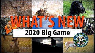 Whats New 2020 Colorado BigGame Hunting [upl. by Annecorinne674]