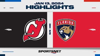 NHL Highlights  Devils vs Panthers  January 13 2024 [upl. by Bradleigh]