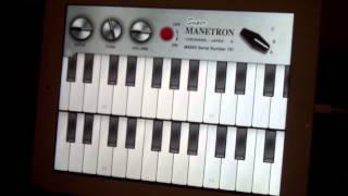 Super Manetron iPad Demo of this Mellotron M400 sim [upl. by Aymer959]