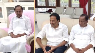 KCR Meeting Visuals With Elected BRS Party Leaders at His Farm House  Manastars [upl. by Chlores]