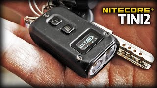 Мощный наключный фонарь с LED дисплеем Nitecore TINI 2 [upl. by Aicilef]