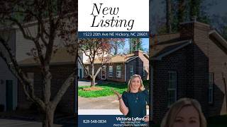 New Listing  1523 20th Ave NE Hickory NC 28601 realestate newlisting townhouse hickorync nc [upl. by Ghassan]