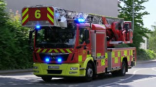 FEUER auf LAGERHALLE Einsatzfahrten Feuerwehr Ratingen und Mettmann in Wülfrath [upl. by Lodovico]