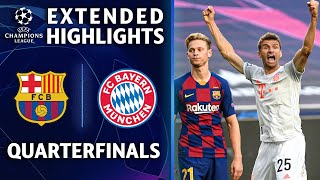 Barcelona vs Bayern Munich  Champions League Quarterfinal Highlights  UCL on CBS Sports [upl. by Nahtnoj]