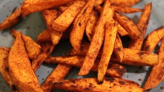 Zoete aardappel friet recept [upl. by Nnylsoj]