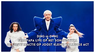 EUROPAPA LIVE OP HET SONGFESTIVAL  de eerste reactie op Joost Klein’s volledige act [upl. by Idzik]