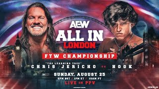 Aew All in London Chris Jericho vs Hook Full Match [upl. by Wightman317]