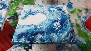 How to Make Coasters  Acrylic Pouring Tutorial with MULTIPLE Techniques [upl. by Ysac838]