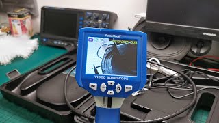 PeakTech P 5600 Video Borescope Color TFT USB and SD card  review and quick test [upl. by Ann232]